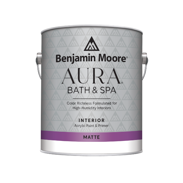 Benjamin Moore Aura Bath and Spa matte interior paint can